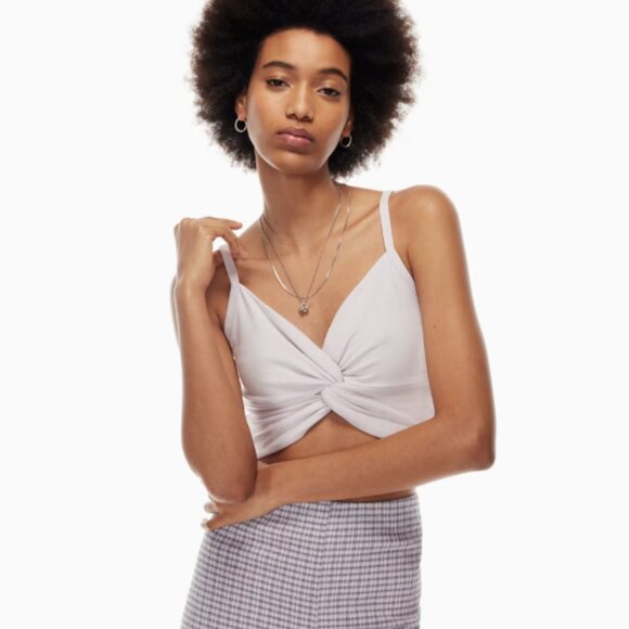 WILFRED | Aritzia Bay Tank Ribbed Crop Top | Sz. XS - Picture 1 of 9